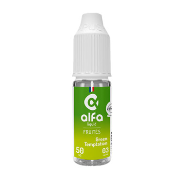 E-liquide Green Temptation 10ml – Alfaliquid – Pomme, Kiwi & Anis