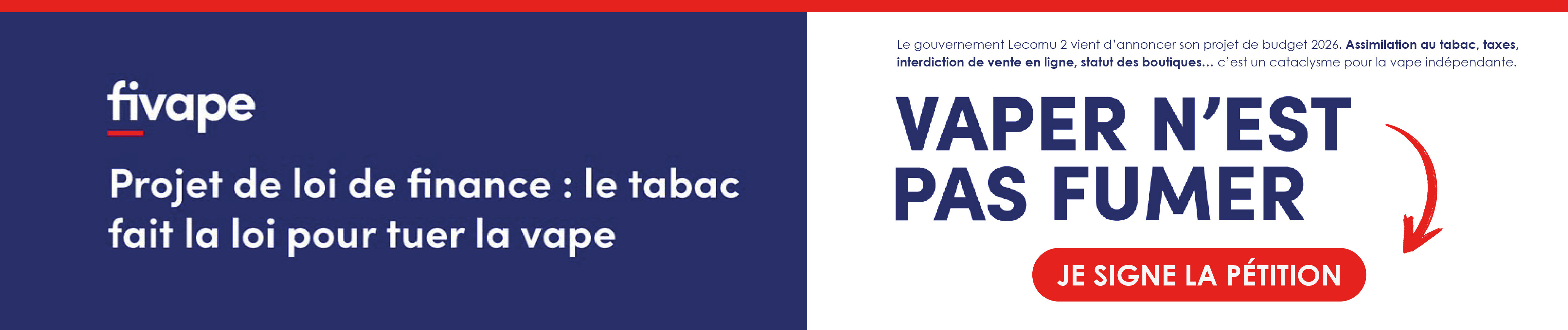 Pétition FIVAPE - Vaper n'est pas fumer.